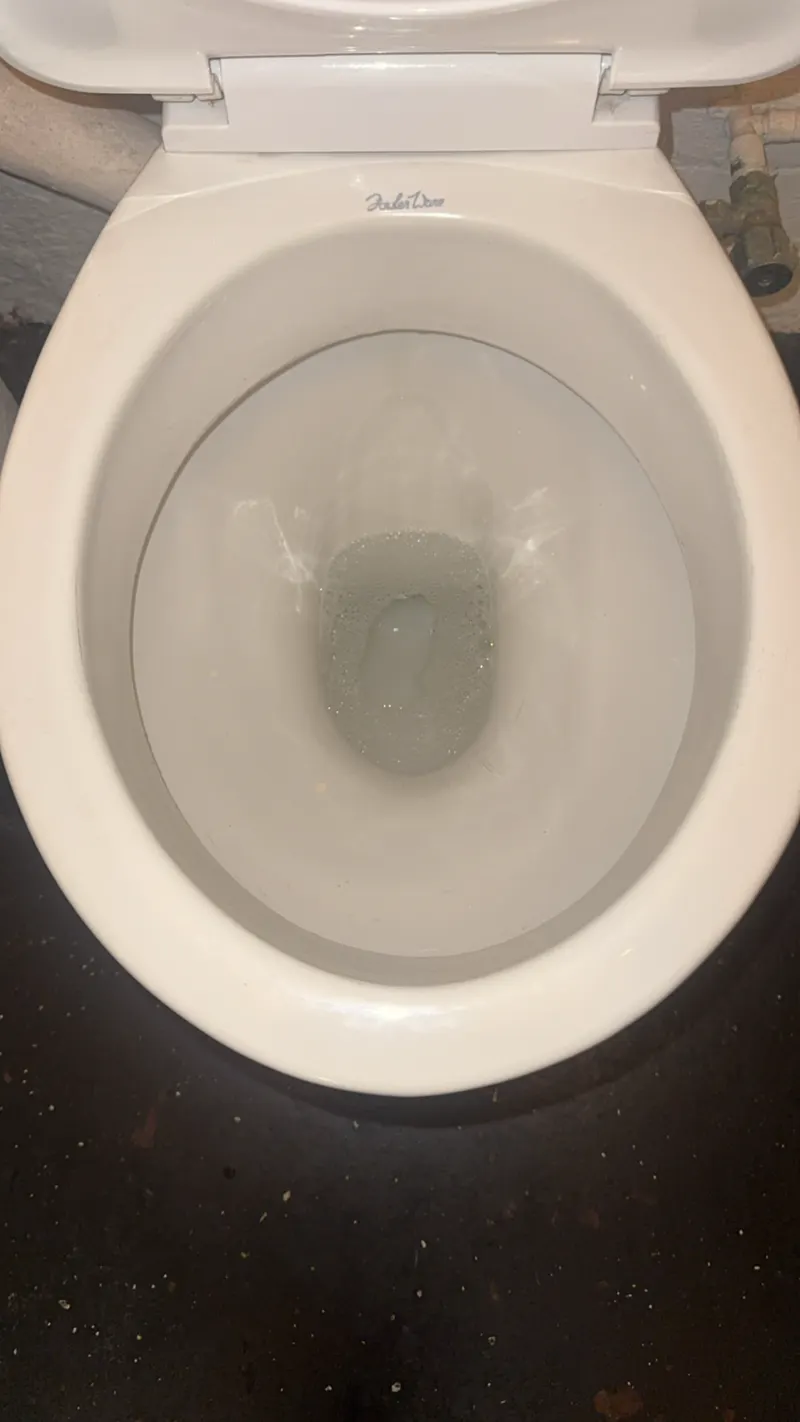 Toilet bowl checked as part of our regular quality checks